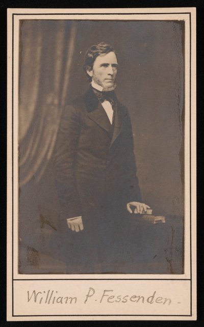 ウィリアム・ピット・フェッセンデンの肖像、1806-1869年、1869年以前。 作： Brady