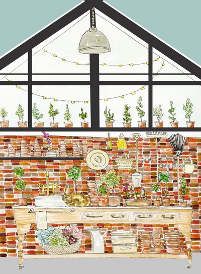 素朴なガーデニング小屋 作： 