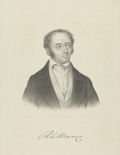 アドルフベルンハルトマルクス1795-1866の肖像、c。 1830-1840。 作： Breitkopf and Härtel