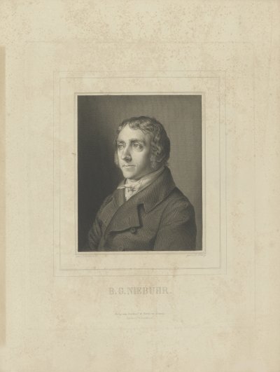 Barthold Georg Niebuhr 1776-1831の肖像、c。 1830-1840。 作： Breitkopf and Härtel