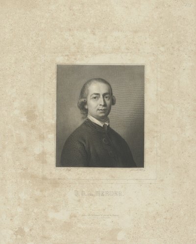 ヨハン・ゴットフリート・フォン・ヘルダー1744-1803の肖像、c。 1830-1840。 作： Breitkopf and Härtel