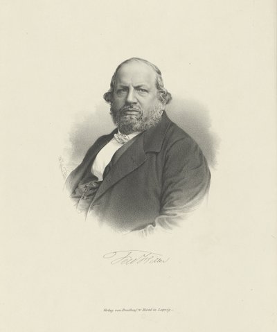 作曲家フェルディナンドフォンヒラー1811-1885の肖像、c。 1870。 作： Breitkopf and Härtel