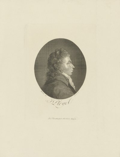 作曲家Ignace Pleyel 1757-1831の肖像、c。 1800。 作： Breitkopf and Härtel
