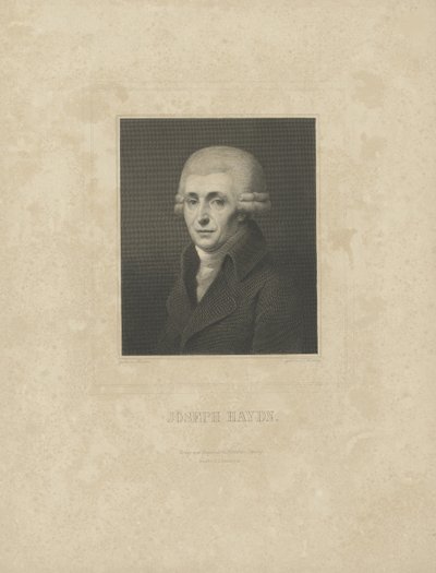 作曲家ジョセフ・ハイドン1732-1809の肖像、c。 1827年。 作： Breitkopf and Härtel