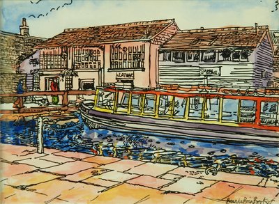 運河博物館、カムデン・ロック（水彩・紙 作： Brenda Brin Booker