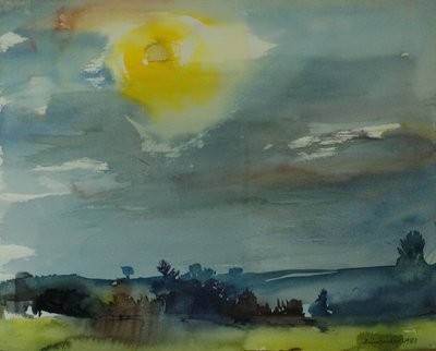 空気中の雨、1981（紙にトイレ） 作： Brenda Brin Booker