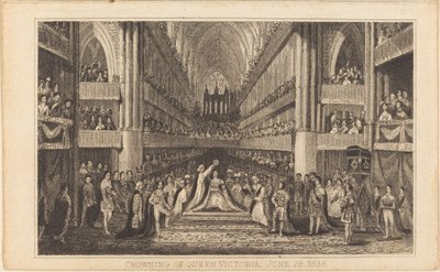 ビクトリア女王の戴冠式、1838 年 6 月 28 日 [右半分] 作： British 19th Century