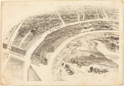 招待？ リージェンツ パークの航空写真付き 作： British 19th Century