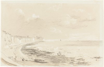 海の海岸のシーン 作： British 19th Century
