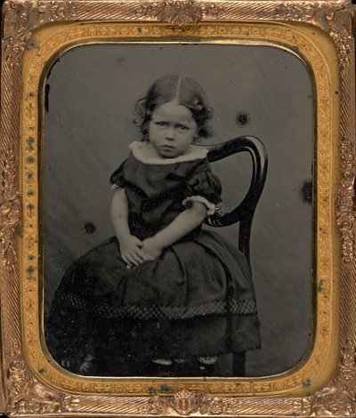 少女の肖像,c.1855年（写真） 作： イギリスの写真家