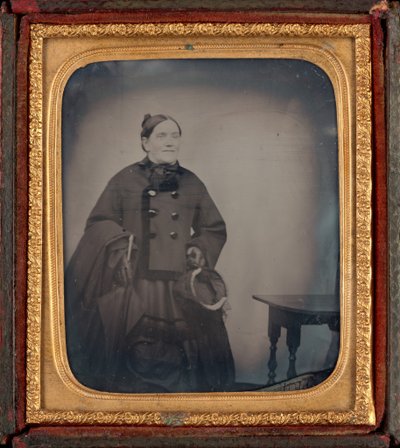 女性の肖像,c.1860年（写真） 作： British Photographer