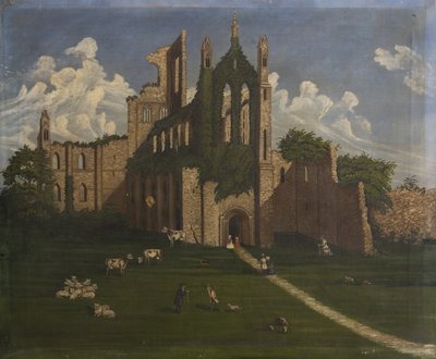 廃墟となった修道院、19世紀半ば（キャンバスに油彩） 作： British School