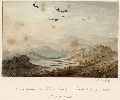 一連のスケッチ、イギリス、大陸、アメリカの景色 1772-1778 (水彩) 作： British School