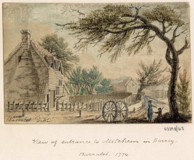 一連のスケッチ、イギリス、大陸、アメリカの景色 1772-1778 (水彩) 作： British School