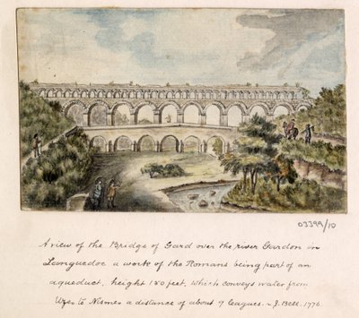 一連のスケッチ、イギリス、大陸、アメリカの景色 1772-1778 (水彩) 作： British School