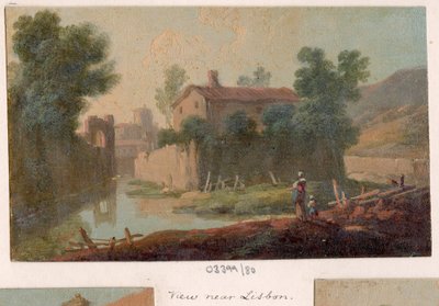 一連のスケッチ、イギリス、大陸、アメリカの景色 1772-1778 (油絵) 作： British School