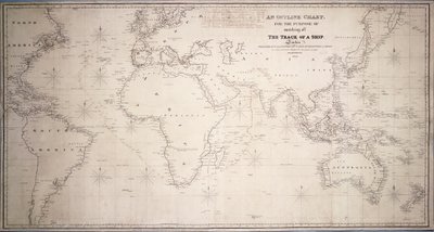 船の航跡を示すための海図。 作： British School