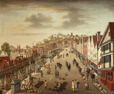ブリストル、ブロード・キー、1760年頃（油彩・キャンバス 作： British School