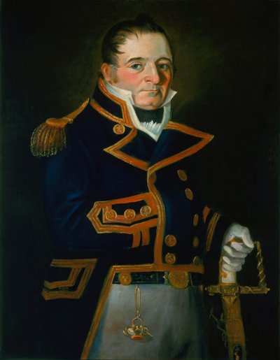 ジョン・リチャーズ・ラペノティエール大尉（1770-1834）1805年頃（油彩・キャンバス） 作： British School