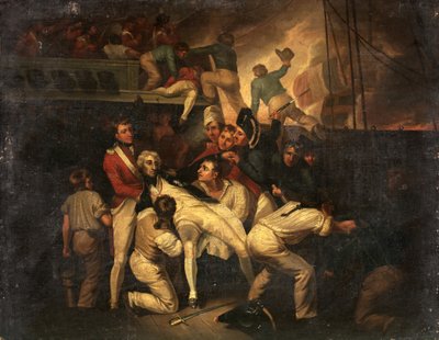 ネルソンの死、1820年頃（キャンバスに油彩） 作： British School