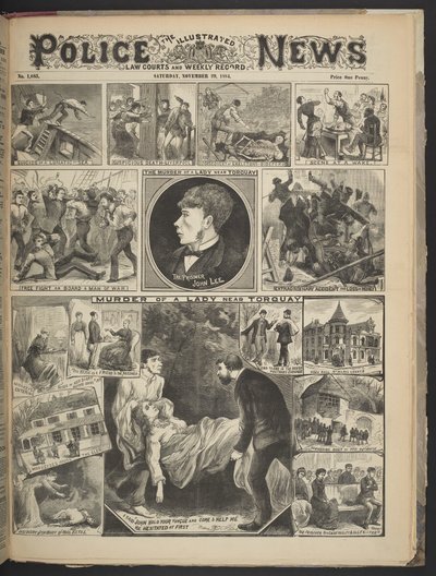 1884 年 11 月 29 日の図解警察ニュースの表紙 (リソ) 作： British School