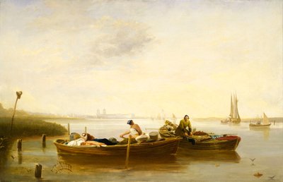 ブラックウォール・リーチからのグリニッジ 1830-40年頃 油彩・カンヴァス 作： British School