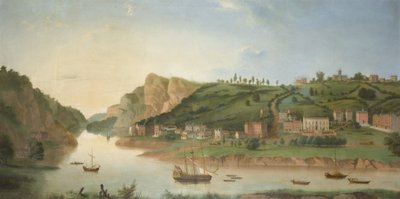 ホットウェルズ、エイボン渓谷を望む、1730年頃（油彩・キャンバス 作： British School