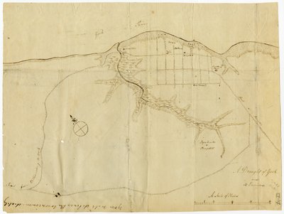 1781年10月、バージニア州ヨークタウンの地図 作： British School