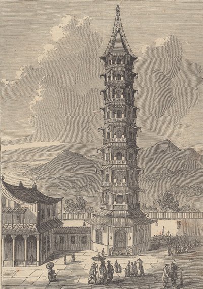 南京磁器塔（彫刻） 作： British School