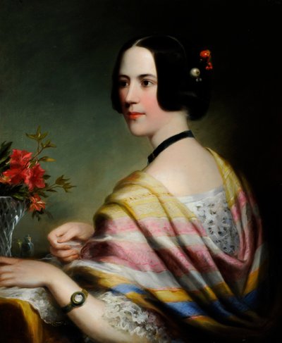 ミス・エリザ・ウィルキンソンの肖像、1860年頃（キャンバスに油彩） 作： British School