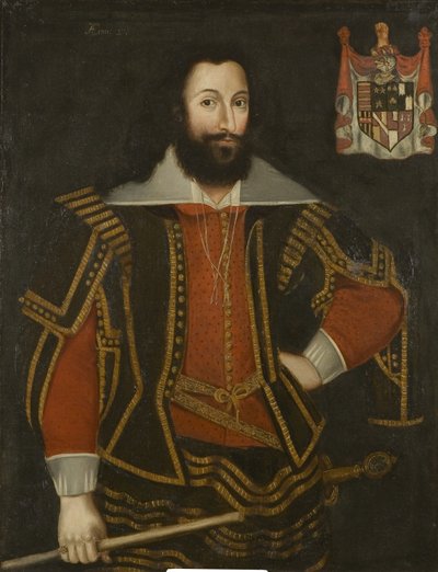 ロバート・ポインツ卿の肖像」1615年頃（油彩・キャンバス 作： British School