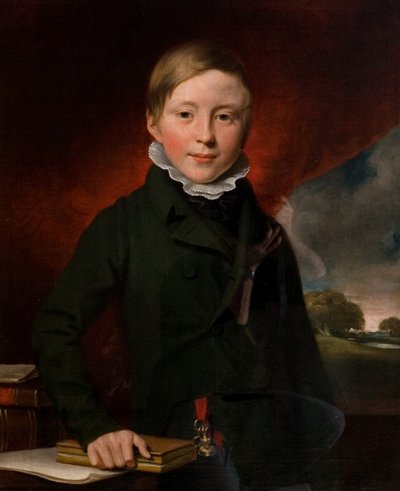 未知の少年の肖像（オリバー・ミンスターと言われている）、1825年頃（キャンバスに油彩） 作： British School