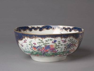 パンチボウル、ウスター磁器工場、1770年頃 作： British School