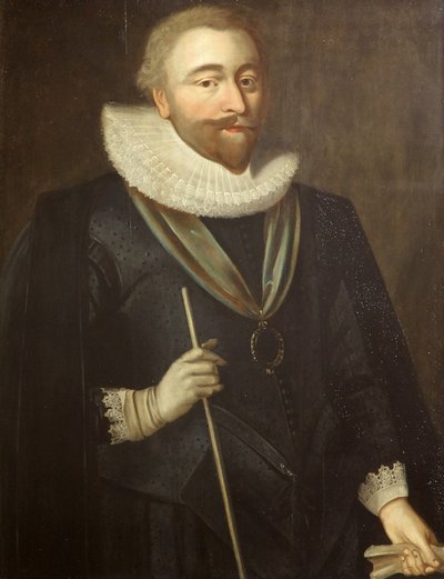 ポートランド伯爵リチャード・ウェストン（大蔵卿）1630年頃（油彩・パネル 作： British School