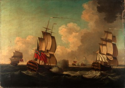 アルシド」と「リス」の拿捕（1755年6月8日 作： British School