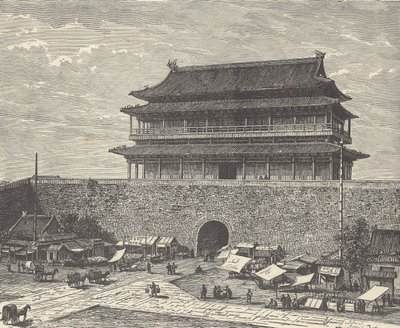 Tsien Men ゲート、紫禁城、北京 (北京)、中国 (彫刻) への入り口 作： British School