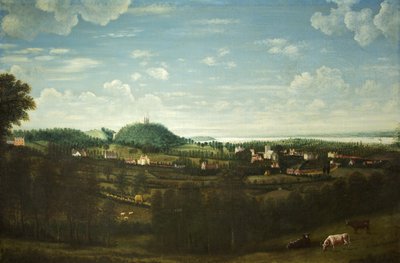ヘンベリー村の眺め」1720年頃（油彩・キャンバス 作： British School