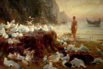 旧世界の放浪者、1887 作： Briton Riviere