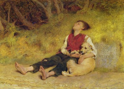 唯一の友人（油彩・キャンバス） 作： Briton Riviere