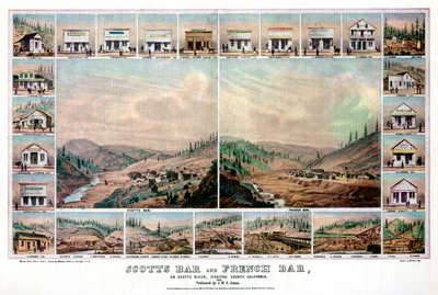 スコッツバーとフレンチバー、カリフォルニア州シスキュー郡スコッツ川沿い、1856 1937。 作： Britton and Rey