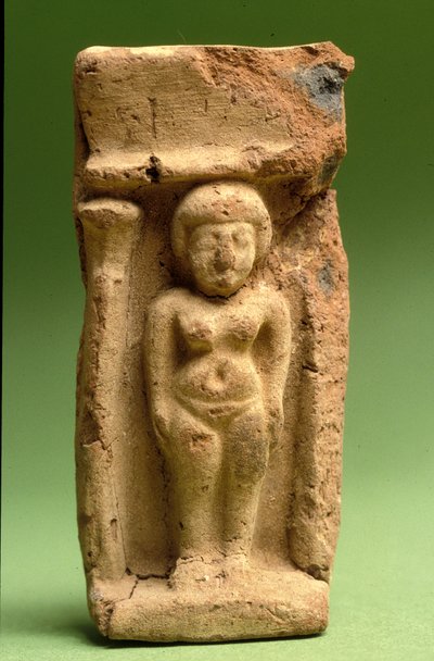 アシェラの置物、カナン人、紀元前999-600年（粘土） 作： Bronze Age