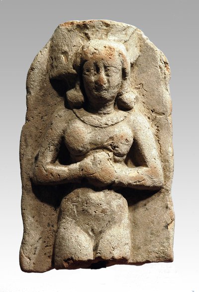 アシェラの置物、カナン人、紀元前999-600年（粘土） 作： Bronze Age