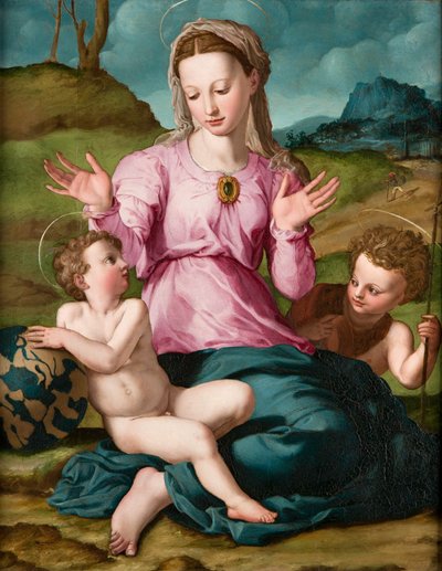 聖母子と洗礼者ヨハネ 作： Bronzino