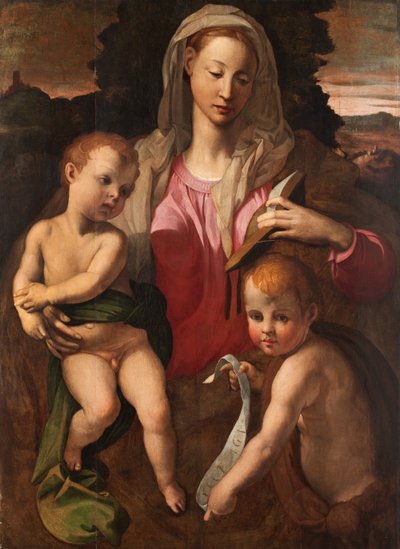 聖母子と洗礼者ヨハネ 作： Bronzino