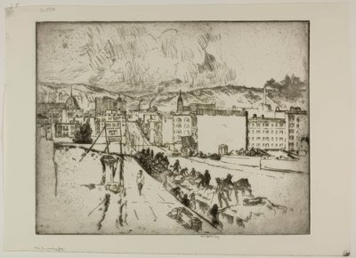 迫り来る霧 作： Bror Julius Olsson Nordfeldt