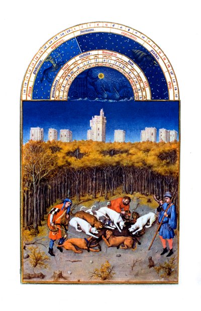 ベリー公爵の豊かな生活」より12月の表現 作： Brothers Limbourg