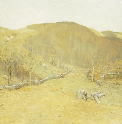丘、1910年頃（キャンバスに油彩） 作： Bruce Crane