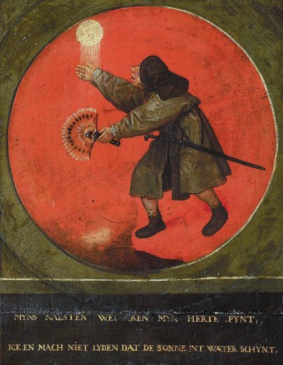 私の隣人の成功は私を困らせます。太陽が水に当たってほしくありません。1558。 作： Bruegel