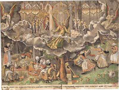 賢いおとめと愚かなおとめの譬え」1560年頃 作： Bruegel