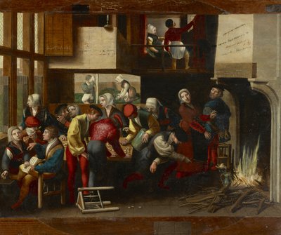 売春宿のシーン、1540年頃 作： Brunswick Monogrammist